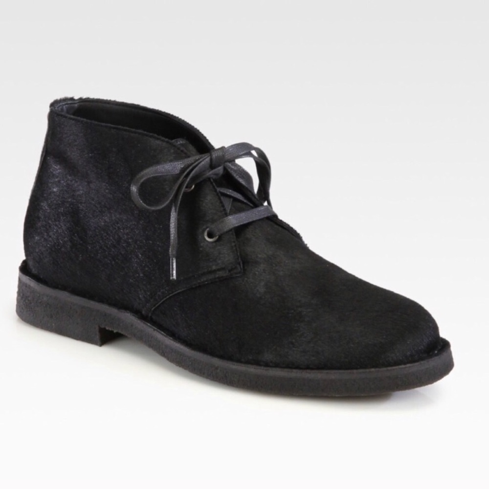 Bottega Venetia Black Pony Hair Desert Boot